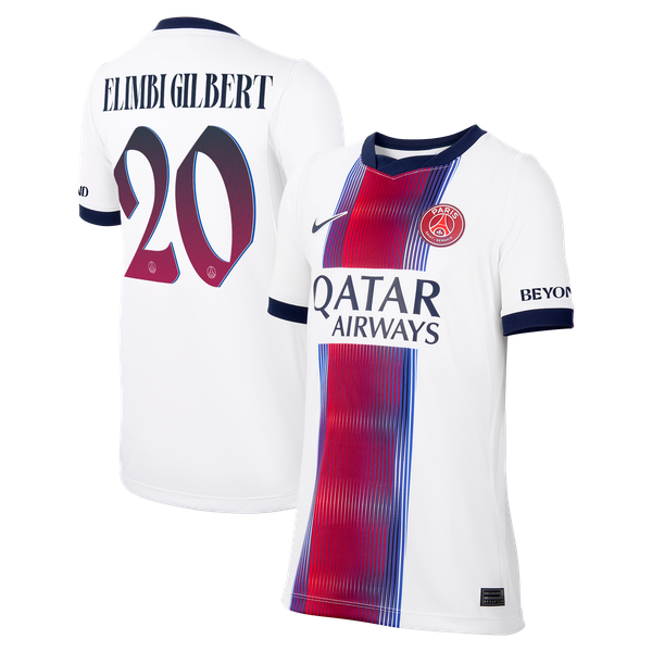 Maillot Extérieur Stadium PSG Nike 26/27 - Enfant avec flocage Elimbi Gilbert 20