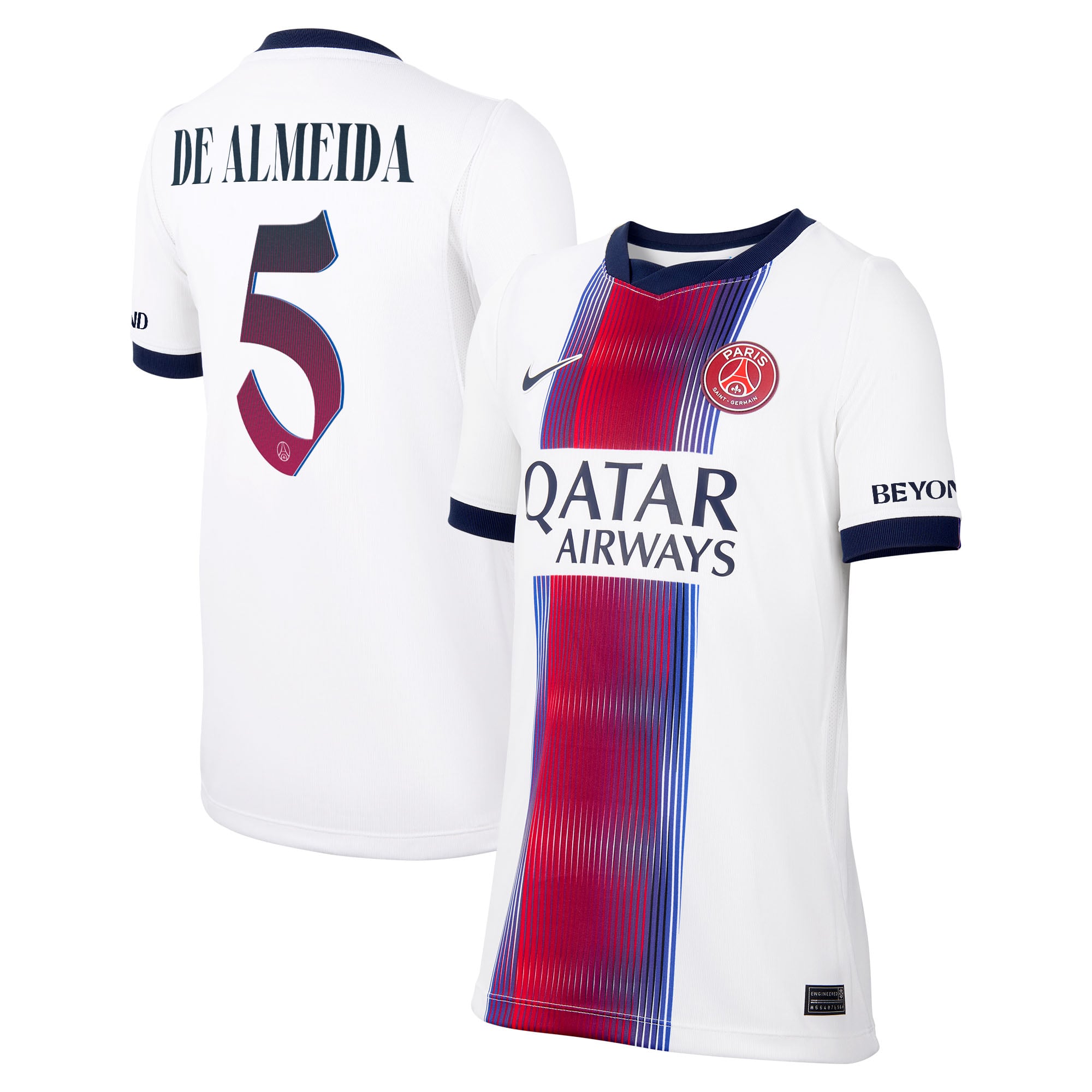Maillot Extérieur Stadium PSG Nike 26/27 - Enfant avec flocage De Almeida 5