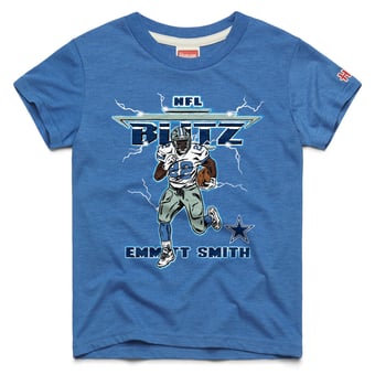 Youth Homage Emmitt Smith Royal Dallas Cowboys NFL Blitz Tri-Blend T-Shirt