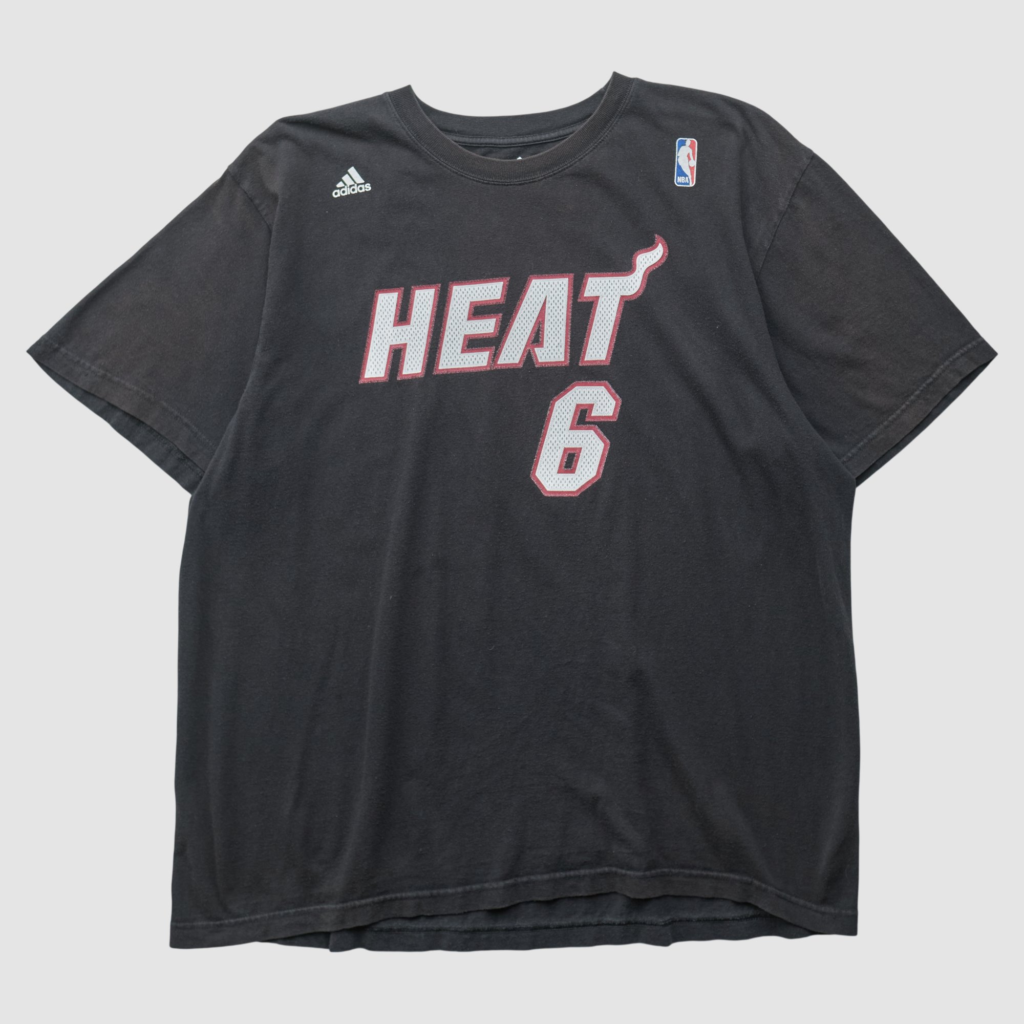 Miami Heat Adidas 2010s T-shirt - Black - 2XL by Fanatics Real Vintage