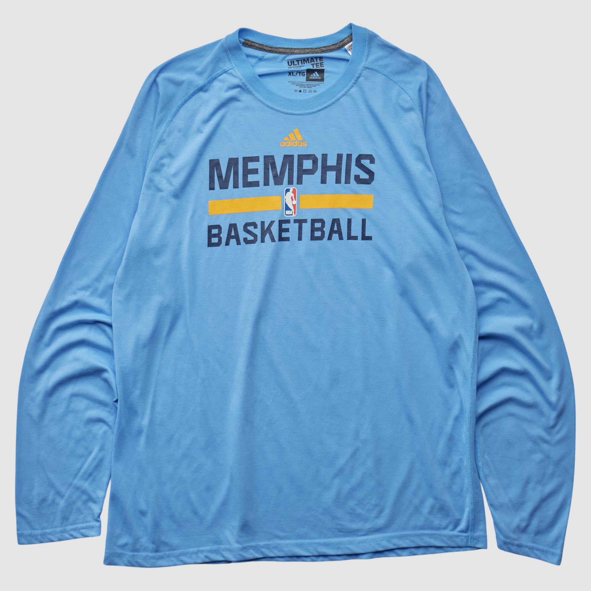 Memphis Grizzlies Adidas 2010s Long Sleeve T-shirt - Blue - L by Fanatics Real Vintage