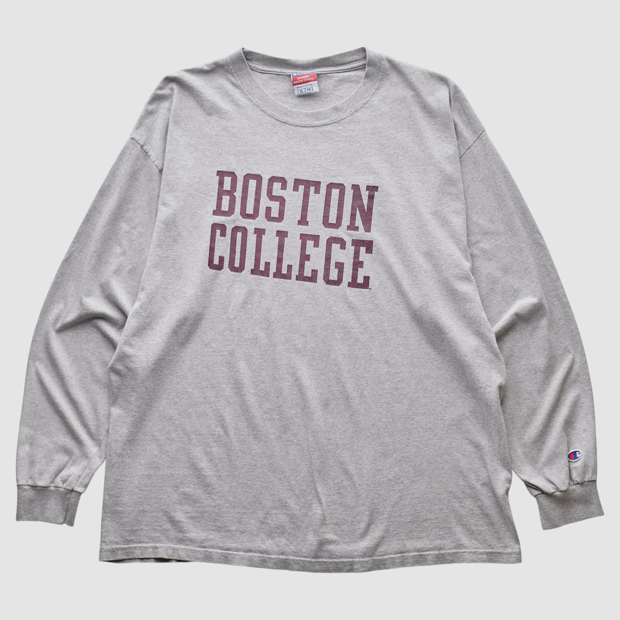 Boston College Eagles Champion 2000s Long Sleeve T-shirt - Heather Gray - XL by Fanatics Real Vintage