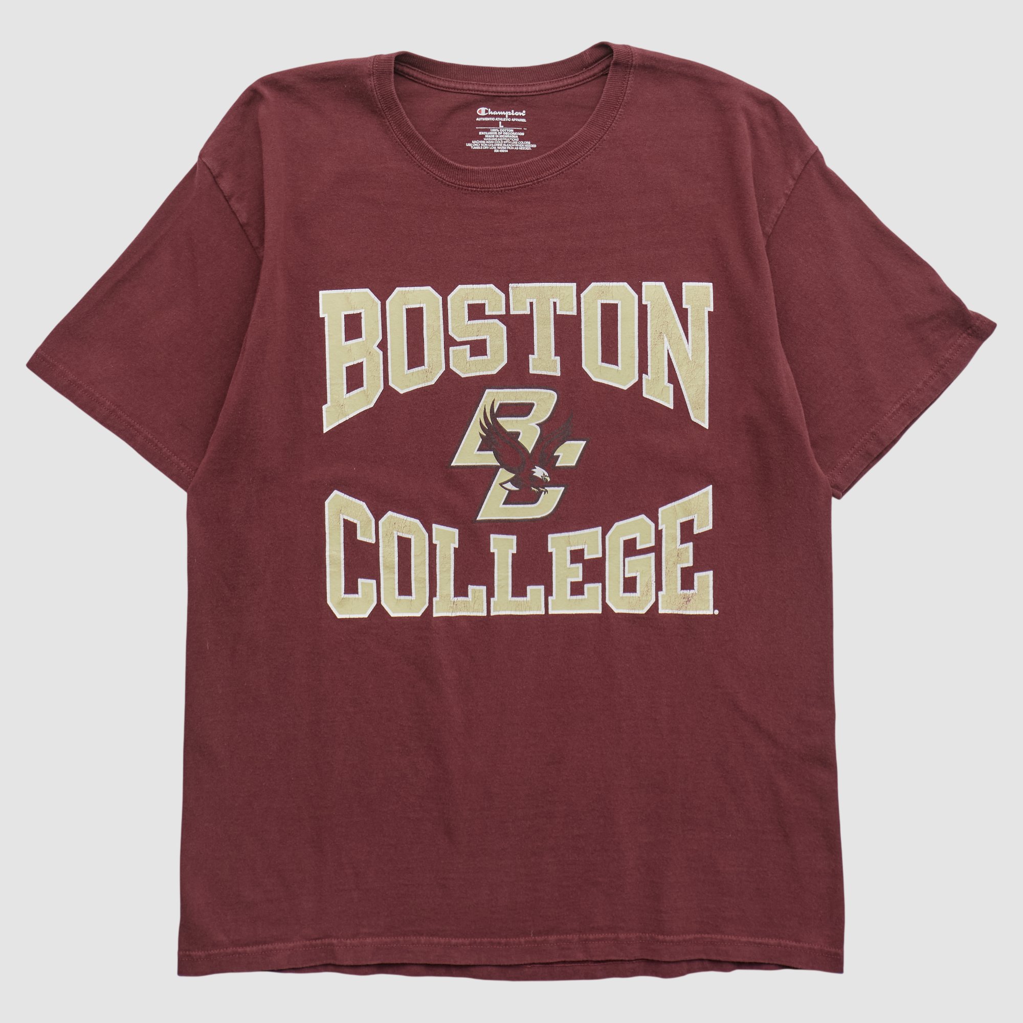 Boston College Eagles Champion 2010s T-shirt - Maroon - M by Fanatics Real Vintage
