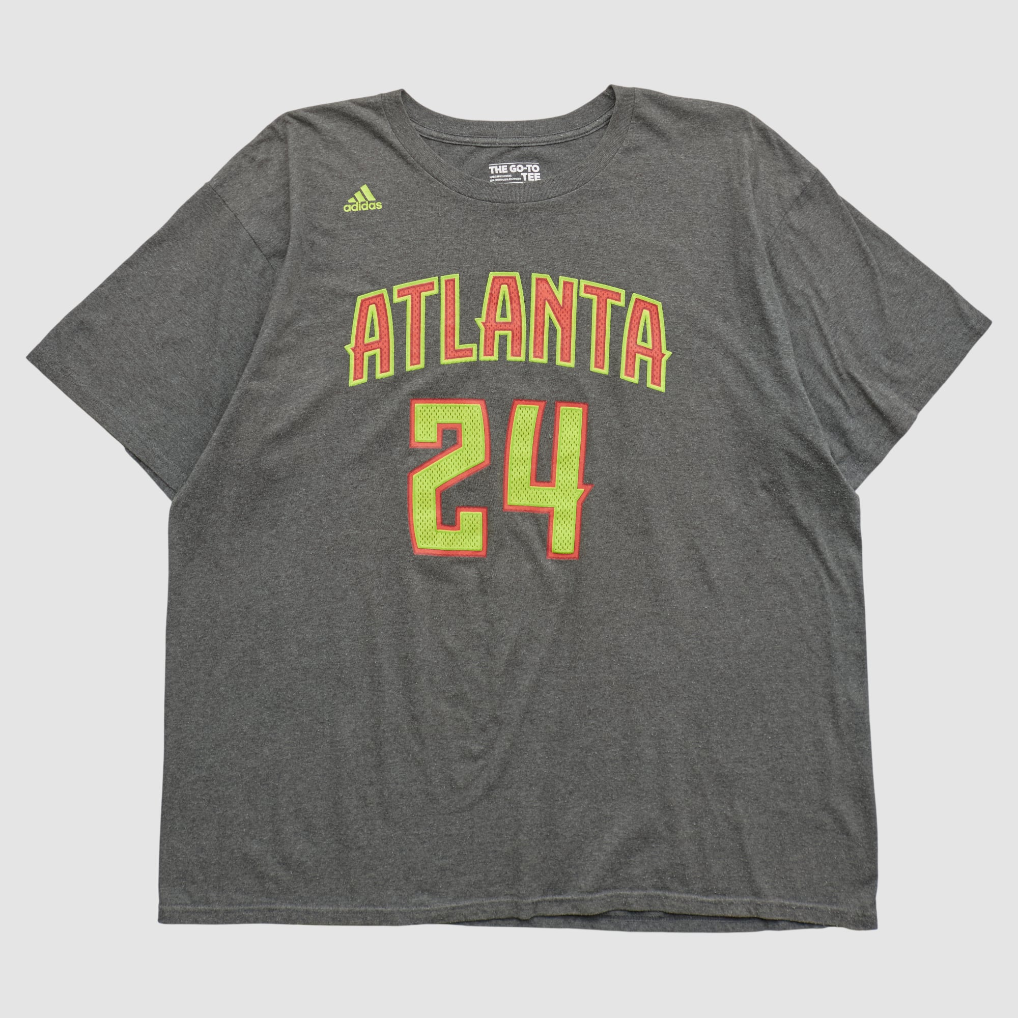 Atlanta Hawks Adidas 2010s T-shirt - Dark Heather Gray - 2XL by Fanatics Real Vintage
