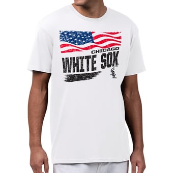 Men's Starter White Chicago White Sox Waving Flag T-Shirt