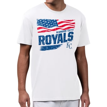 Men's Starter White Kansas City Royals Waving Flag T-Shirt