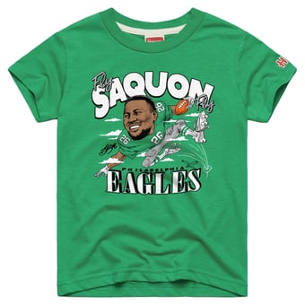 Youth Homage Saquon Barkley Kelly Green Philadelphia Eagles Caricature T-Shirt