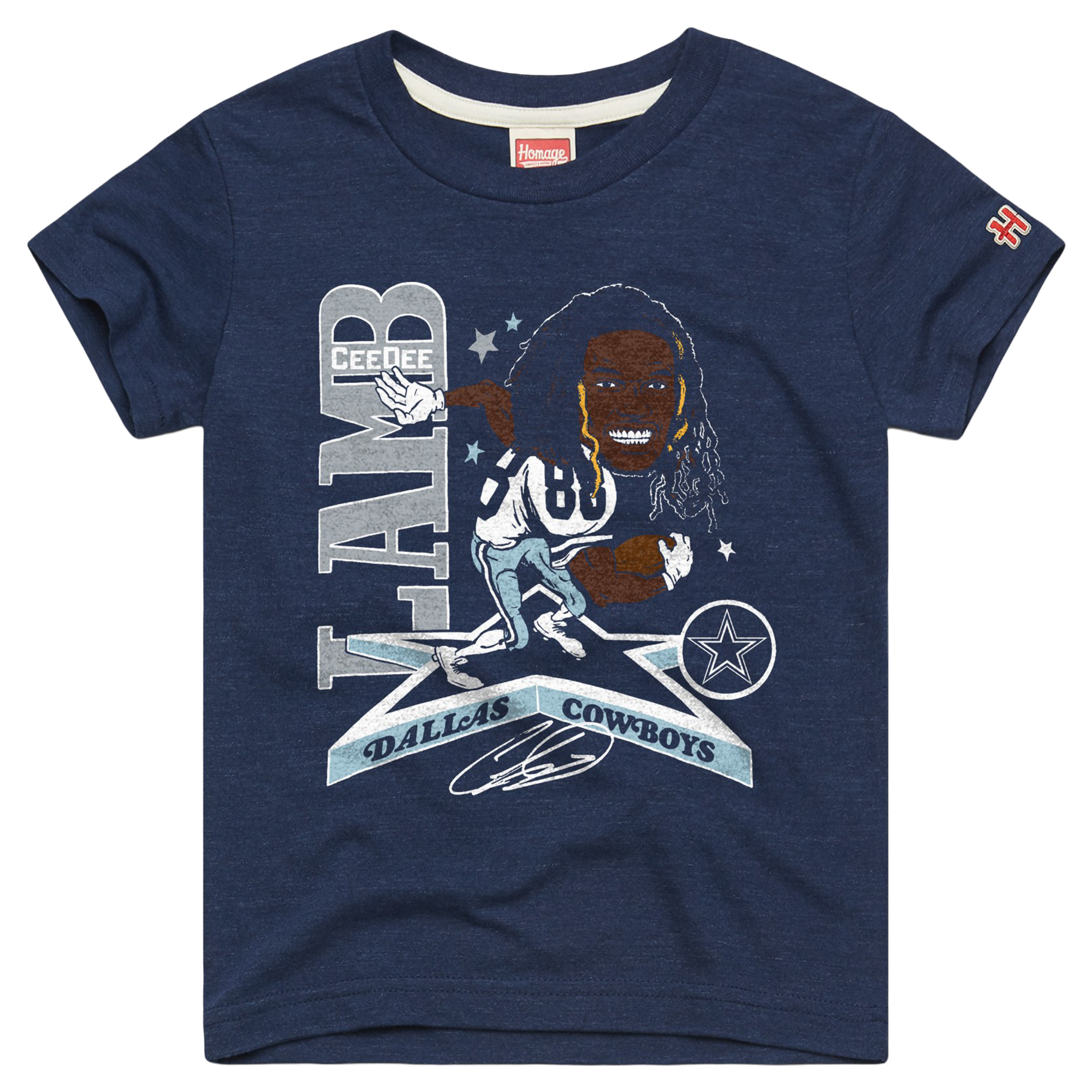 Youth Homage CeeDee Lamb Navy Dallas Cowboys Caricature T-Shirt Youth Homage CeeDee Lamb Navy Dallas Cowboys Caricature T-Shirt