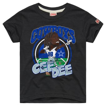Youth Homage CeeDee Lamb Charcoal Dallas Cowboys Caricature T-Shirt
