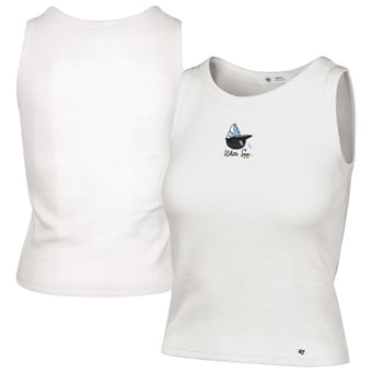 Women's '47 Cream Chicago White Sox Single Swirl Ribbed Baby Tank Top