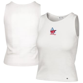 Women's '47 Cream Philadelphia Phillies Single Swirl Ribbed Baby Tank Top