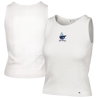 Women's '47 Cream New York Yankees Single Swirl Ribbed Baby Tank Top