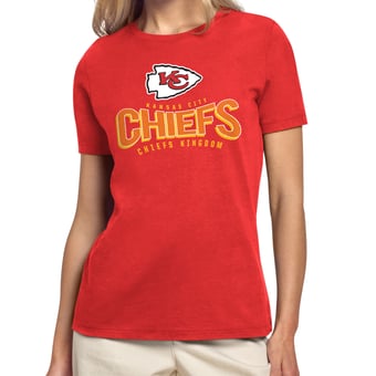 Women's Starter Red Kansas City Chiefs Under the Arch T-Shirt