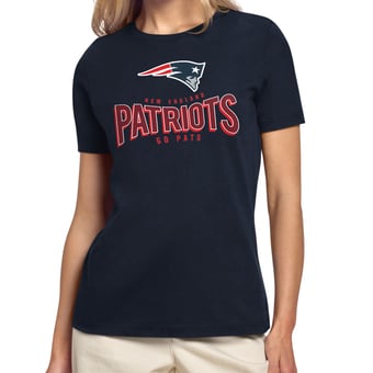 Women's Starter Navy New England Patriots Under the Arch T-Shirt