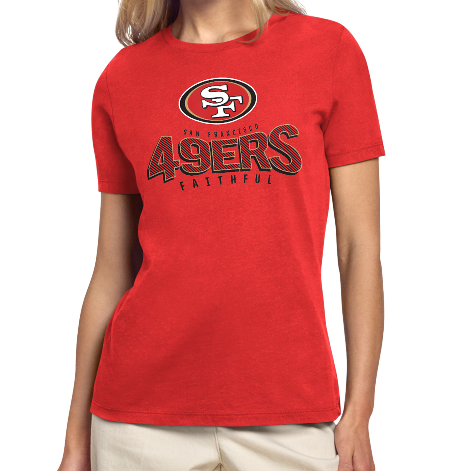Women's Starter Scarlet San Francisco 49ers Under the Arch T-Shirt