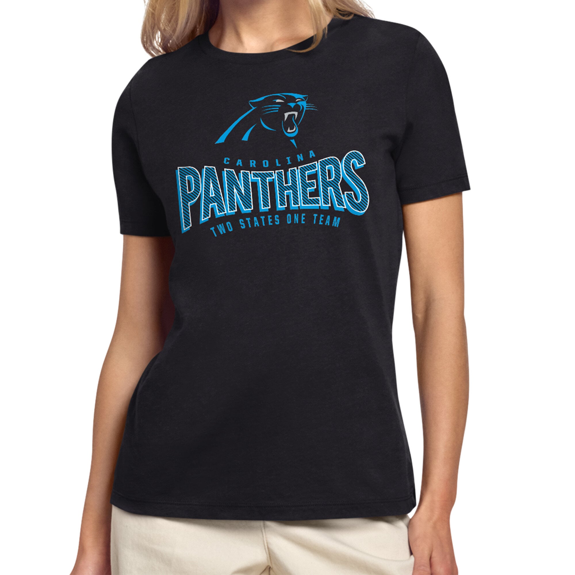 Women’s Starter Black Carolina Panthers Under the Arch T-Shirt Women’s Starter Black Carolina Panthers Under the Arch T-Shirt
