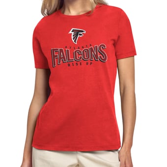 Women's Starter Red Atlanta Falcons Under the Arch T-Shirt