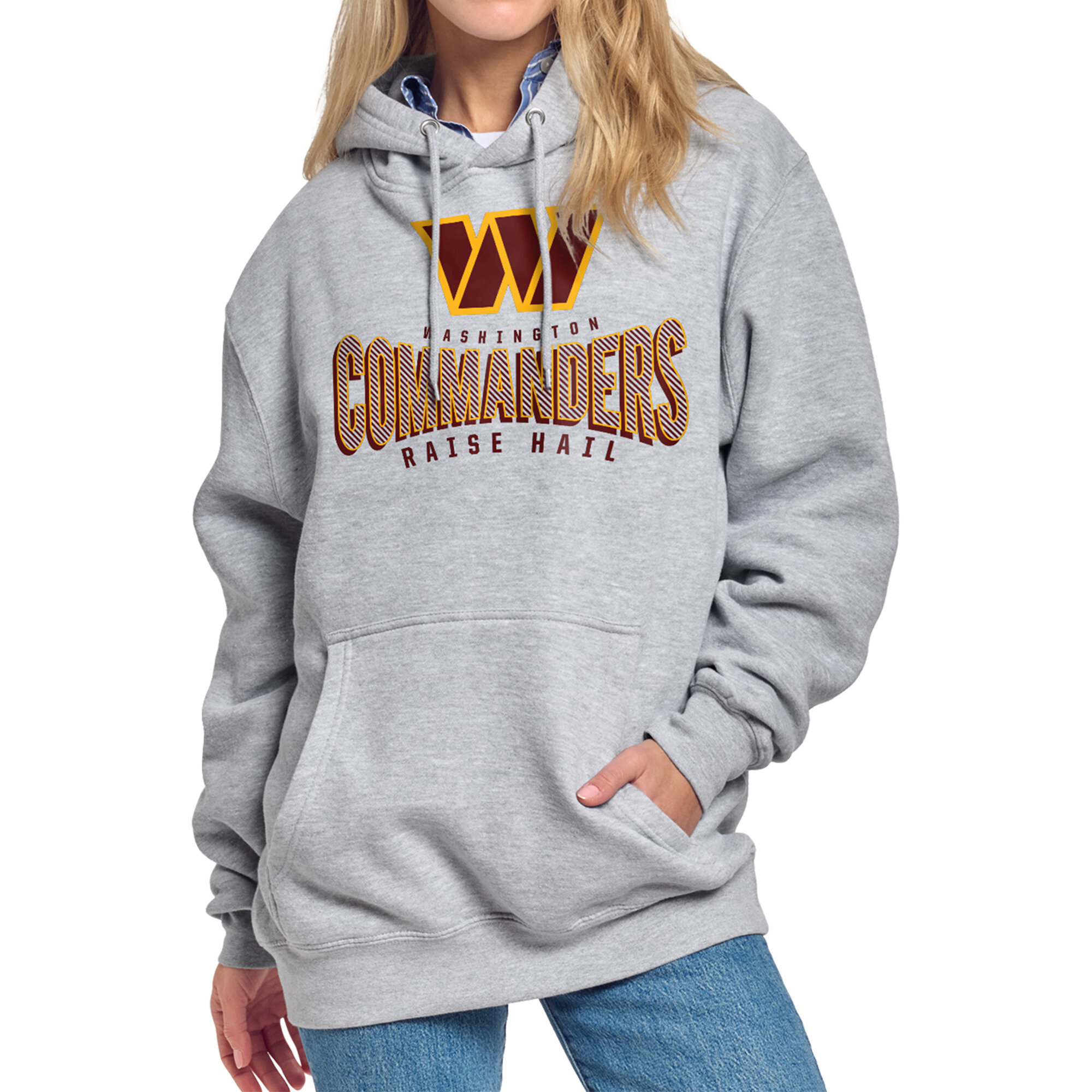 Women's Starter Gray Washington Commanders Under the Arch Hoodie