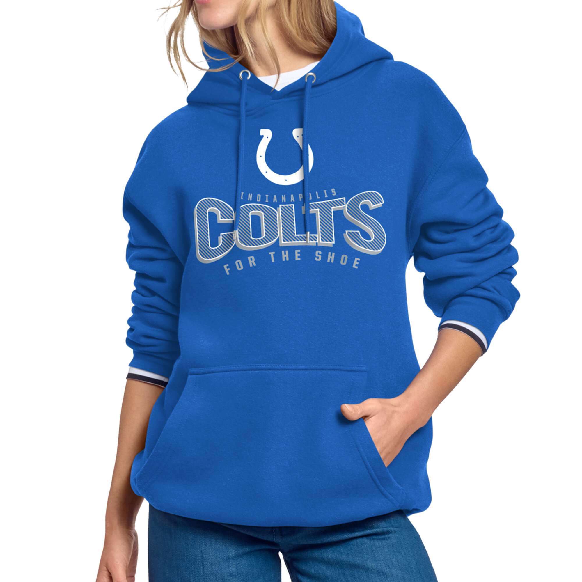 Women's Starter Royal Indianapolis Colts Under the Arch Hoodie