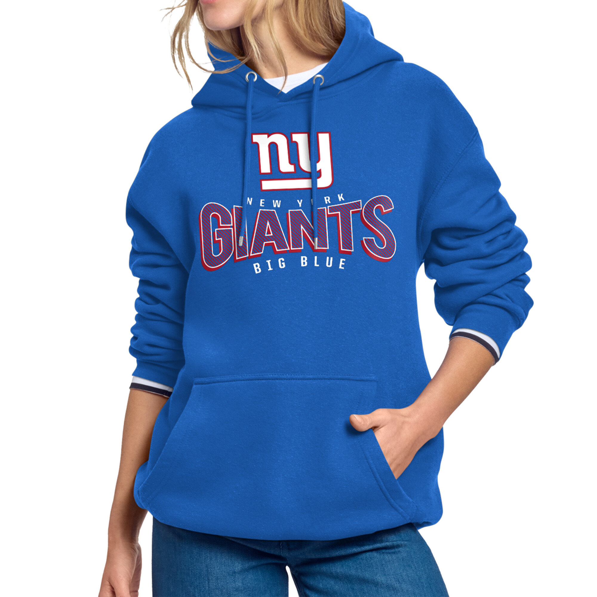 Women's Starter Royal New York Giants Under the Arch Hoodie