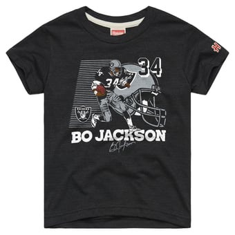 Youth Homage Bo Jackson Las Vegas Raiders Charcoal Retired Greats T-Shirt