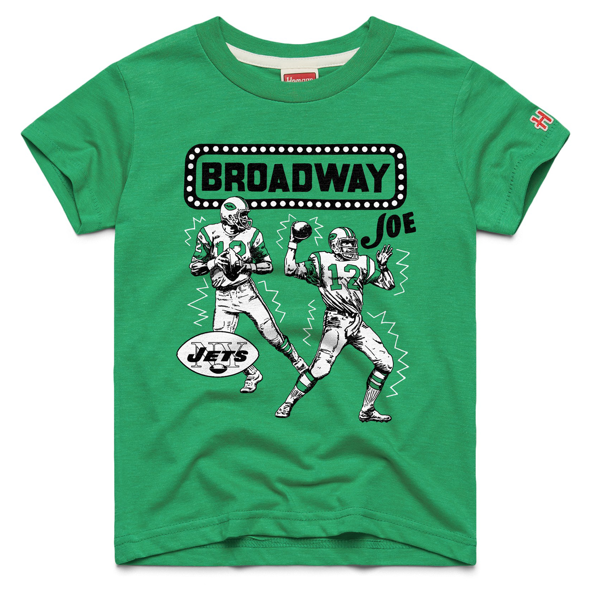 Youth Homage Joe Namath New York Jets Green Retired Greats T-Shirt