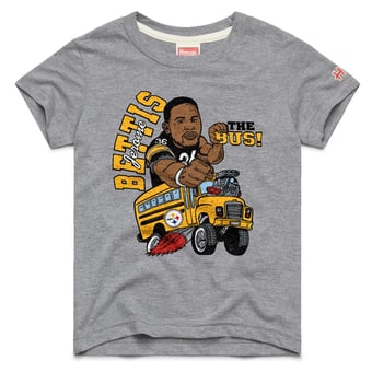 Youth Homage Jerome Bettis Pittsburgh Steelers Gray Retired Greats T-Shirt