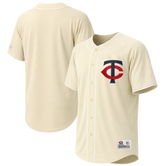 Men's Stitches Cream Minnesota Twins Jersey