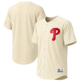 Men's Stitches Cream Philadelphia Phillies Jersey