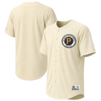 Men's Stitches Cream Pittsburgh Pirates Jersey