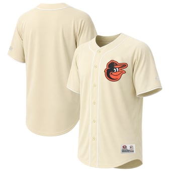 Men's Stitches Cream Baltimore Orioles Jersey