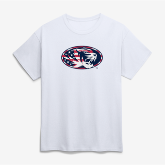 Men's  White Missouri Tigers Americana T-Shirt