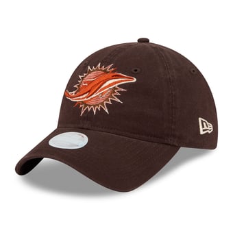 Women's New Era Brown Miami Dolphins Pumpkin Spice 9TWENTY Adjustable Hat