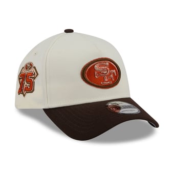 Men's New Era Cream/Brown San Francisco 49ers Pumpkin Spice A-Frame 9FORTY Adjustable Hat