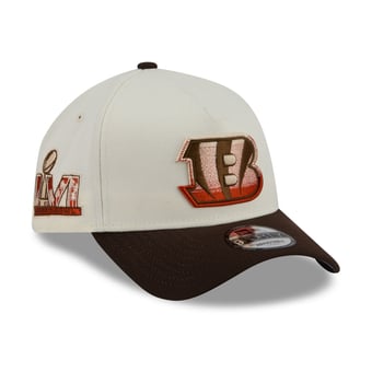Men's New Era Cream/Brown Cincinnati Bengals Pumpkin Spice A-Frame 9FORTY Adjustable Hat