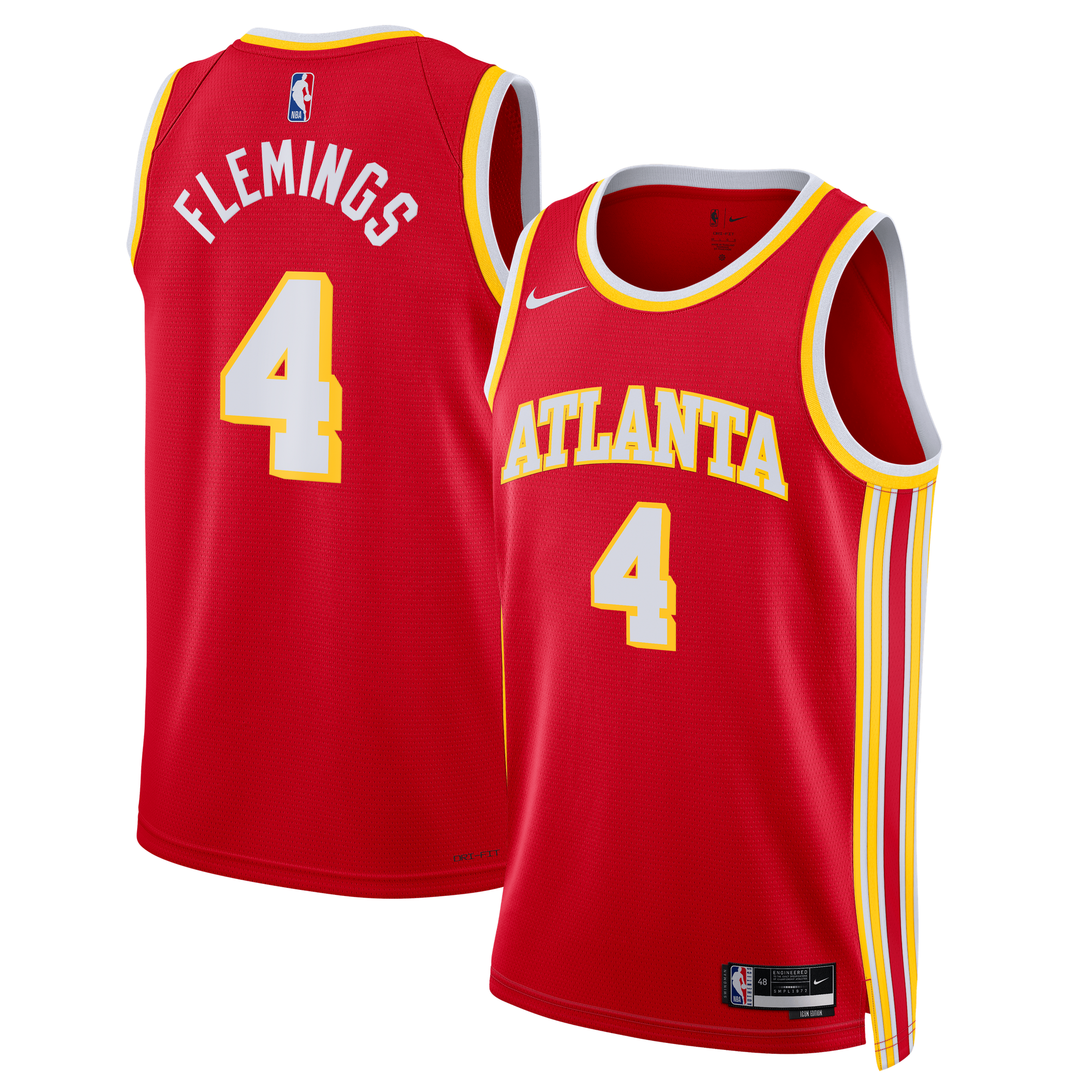 Camiseta Nike Icon Swingman de los Atlanta Hawks - Roja - Kingston Flemings - Unisex