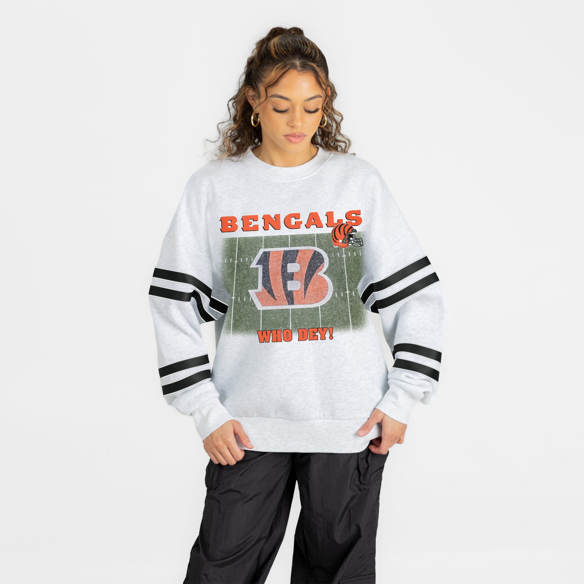 Women’s Gameday Couture Ash Cincinnati Bengals Off the Grid Oversized Fleece Sweatshirt Women’s Gameday Couture Ash Cincinnati Bengals Off the Grid Oversized Fleece Sweatshirt