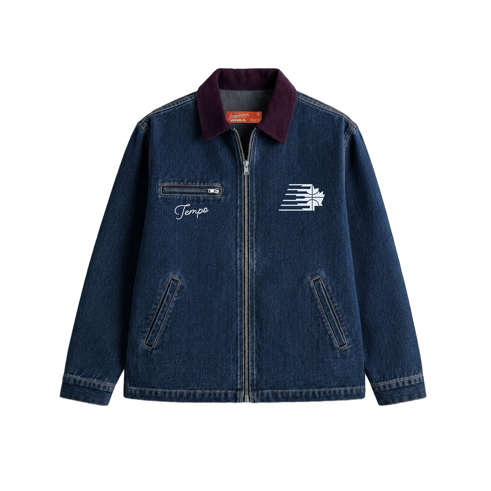 Unisex Peau De Loup Denim Toronto Tempo Denim Coaches Jacket