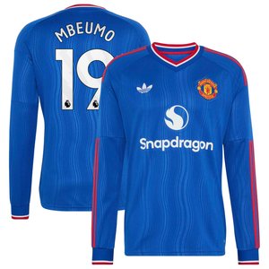 Maillot Extérieur Manchester United adidas 26/27 - Manches longues avec flocage Mbeumo 19, vue 1