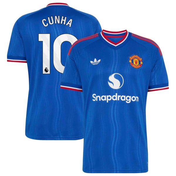 Maillot Extérieur Manchester United adidas 26/27 avec flocage Cunha 10