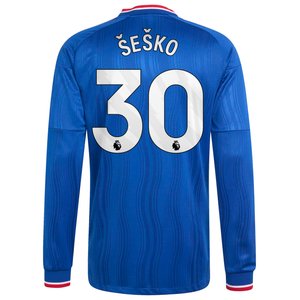 Maillot Extérieur Manchester United adidas Authentic 26/27 - Manches longues avec flocage Šeško 30, vue 4