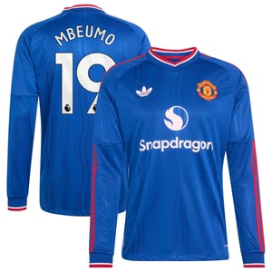 Maillot Extérieur Manchester United adidas Authentic 26/27 - Manches longues avec flocage Mbeumo 19, vue 1
