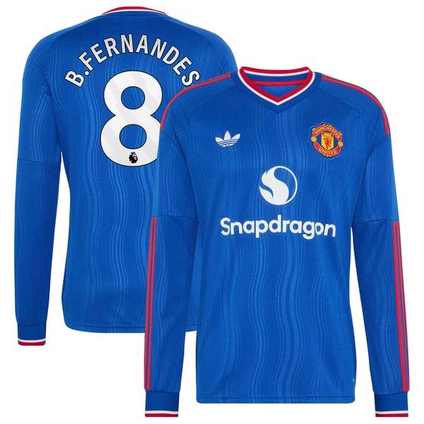 Maillot Extérieur Manchester United adidas 26/27 - Manches longues avec flocage B.Fernandes 8