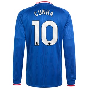 Maillot Extérieur Manchester United adidas Authentic 26/27 - Manches longues avec flocage Cunha 10, vue 4