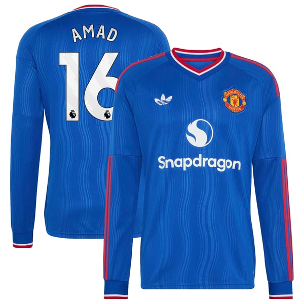 Maillot Extérieur Manchester United adidas 26/27 - Manches longues avec flocage Amad 16