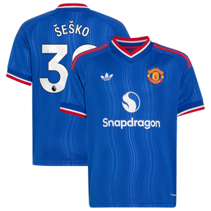 Maillot Extérieur Manchester United adidas 26/27 - Enfant avec flocage Šeško 30, vue 1