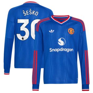 Maillot Extérieur Manchester United adidas 26/27 - Manches longues - Enfant avec flocage Šeško 30, vue 2