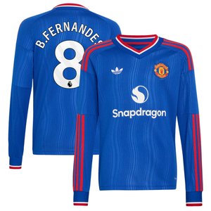 Maillot Extérieur Manchester United adidas 26/27 - Manches longues - Enfant avec flocage B.Fernandes 8, vue 2