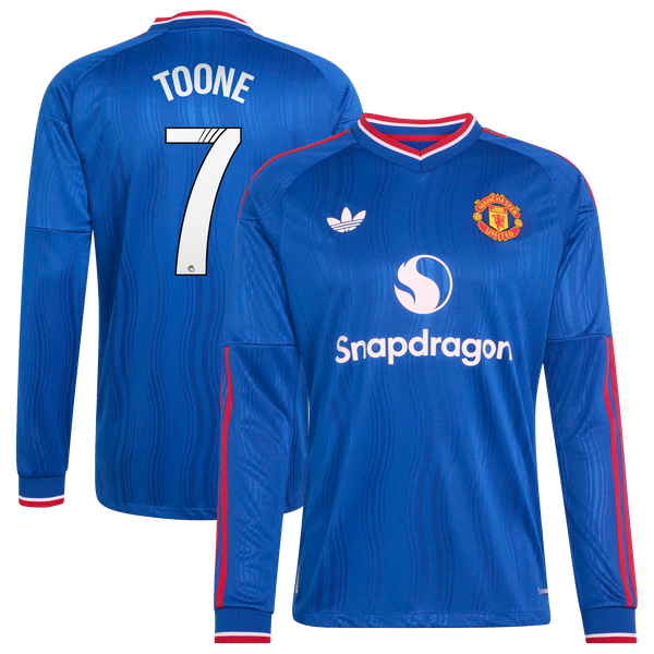Maillot Extérieur WSL Manchester United adidas Authentic 26/27 - Manches longues avec flocage Toone 7