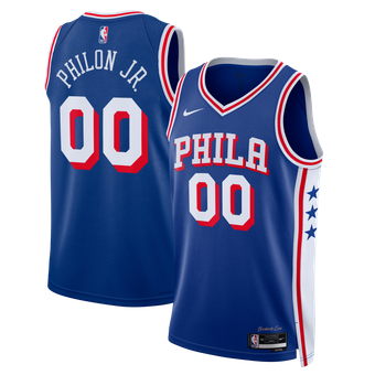Unisex Nike Labaron Philon Jr. Royal Philadelphia 76ers Swingman Jersey - Icon Edition